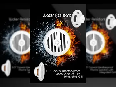 Speaker Flyer fire flyers marine speaker speaker flyer water white speaker