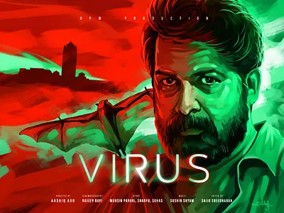 VIRUS FILM POSTER @poster @illustration