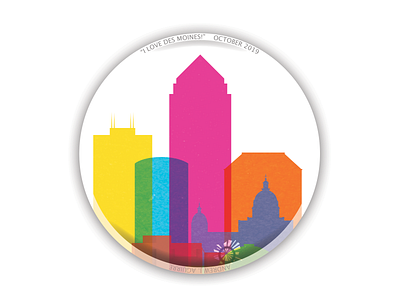 "I Love Des Moines!" button design