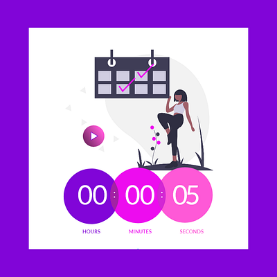 Count-down timer adobexd autoanimate undraw