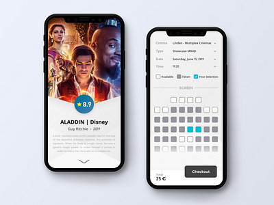 Cinemas Reservation 📽️ app app concept cinema clean color colorful concept dashboard design design app illustration inspiration iphone mobile movies style today ui ui daily ui design