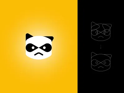 Angry Panda angry branding cartoon cartoon art cartoon illustration cartoon logo design geometry icon illustration logo panda panda logo