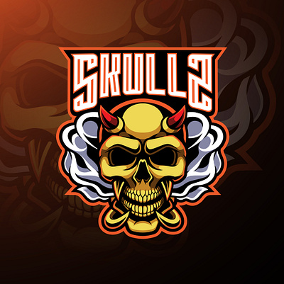 Skull devil mascot logo design branding design esport esports game design graphic design illustration logo mascot logo skull