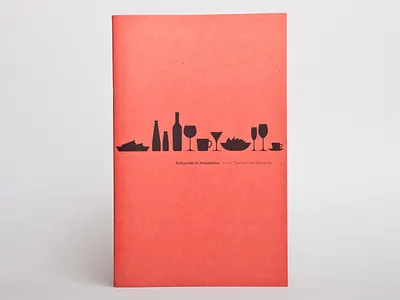 Menucard for Kulturcafé 2 color black brand design branding clean menu card minimal print red redesign visual identity