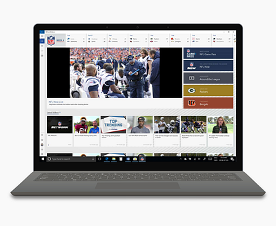 NFL on Windows 10 product design user experience user interface