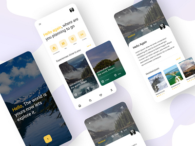 Nature Sites - App Concept app app design beautiful card concept design design explore gif animated invision invisionapp invisionstudio location app places typography ui ux ui design ui ux designer uidesign ux