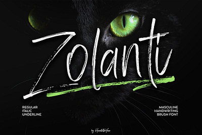 Zolanti amazing brush brush font calligraphy creative design display font handwritten masculine modern simple typeface unique