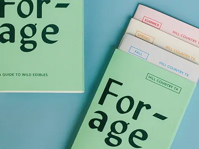Forage book design print typography