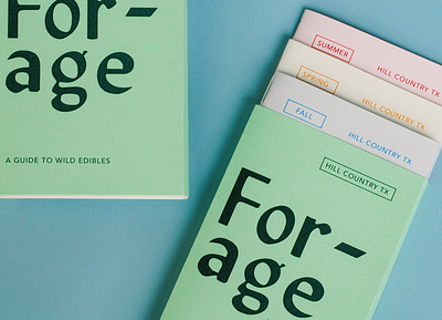 Forage book design print typography