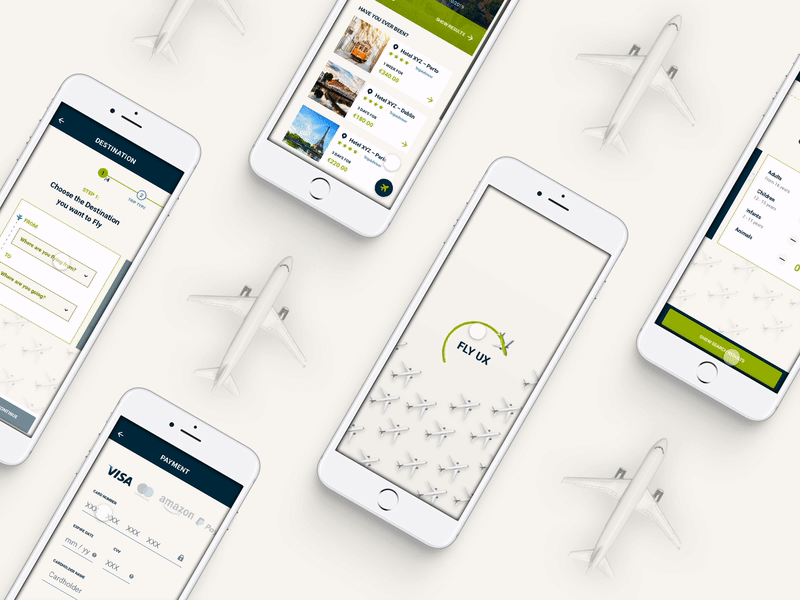 UX-Fly App Prototype in Adobe XD adobexd airline airplane animated animation booking design flight fly mobile prototype screendesign smartphone ui user experience user interface design userinterface ux wireframe xd