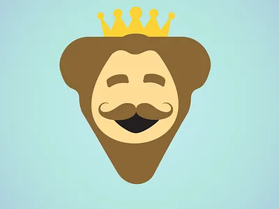 Long live the King 👑 fastfood icon design illustration vector