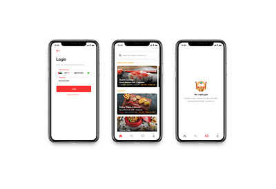 F&B Apps app clean design flat illustration ios lettering minimal typography ui website