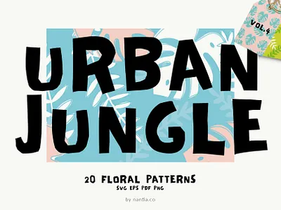 Seamless Patterns Urban Jungle Vol 4 background illustrations seamless patterns urban jungle patterns vector patterns