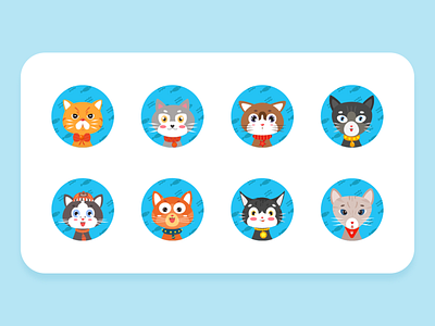 宠物猫头像 illustration logo ui 头像 宠物 猫