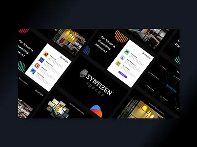 Syntizen Spaces - Pitch Deck adobe xd branding branding agency company profile design keynote keynote presentation logo minimal pitch deck pitchdeck presentation ui