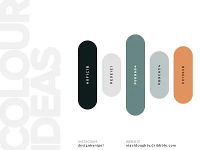 Colour Palette Ideas app design branding clean colour colour palette design graphicdesign green grey home page home screen landing page logo mobile design orange simple soft vector webdesign