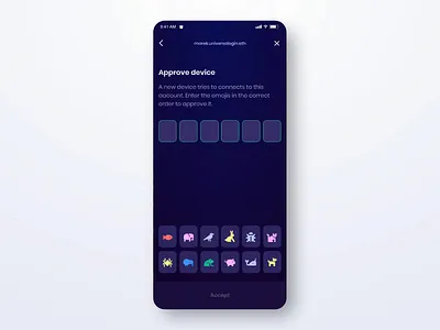 Universal Login approve device animation app approve crypto cryptocurrency darkmode design devices ethereum ethworks funds icons ios mobile password principle transfer ui universallogin ux