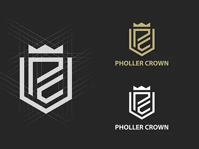 PHOLLER CROWN LOGO brand identity brand identity design branding creative design fashion logo logo design minimal typography