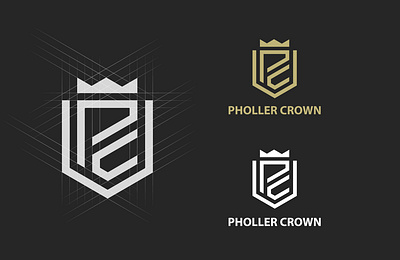 PHOLLER CROWN LOGO brand identity brand identity design branding creative design fashion logo logo design minimal typography