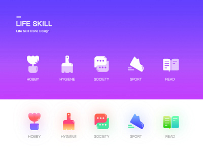 life skill icons icons illustration ui