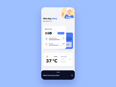 Drinks shopping App animation app clean demo drinks illustration principle shop ui ux