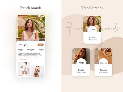 French brands, trends brands 2/2 app branding clean e commerce inspiration interface ios mobile ui ux