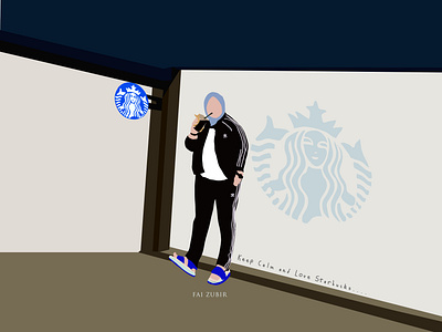 life + starbucks animation coffee design flat green straw illustration illustrator minimal simple simple design sketch starbucks vector