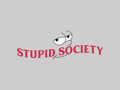 Stupid Society abuse of power baptism branding cartoon character concept design illustration logo paranoid peradaban social typography