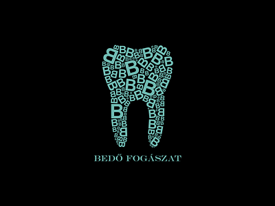 Bedő Fogászat logo typography vector