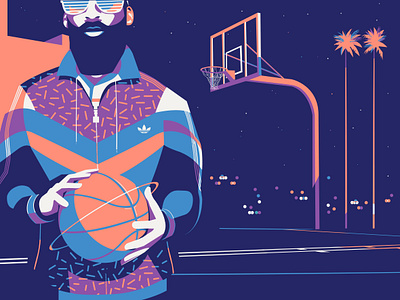 Back on ground in 90’s 90s adidas originals artwork basketball colour digitalart drop harden illustration illustrator james harden lakers los angeles los angeles lakers nba pop art street vintage