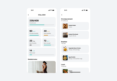 Score screen / Nutrition Plan food health nutrition plan schedule score total