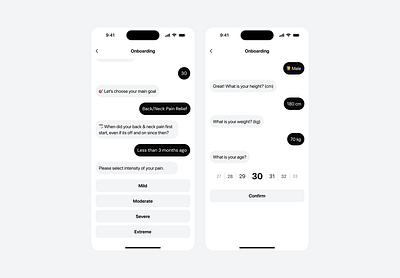 Onboarding by chatbot chatbot mobile onboarding selector