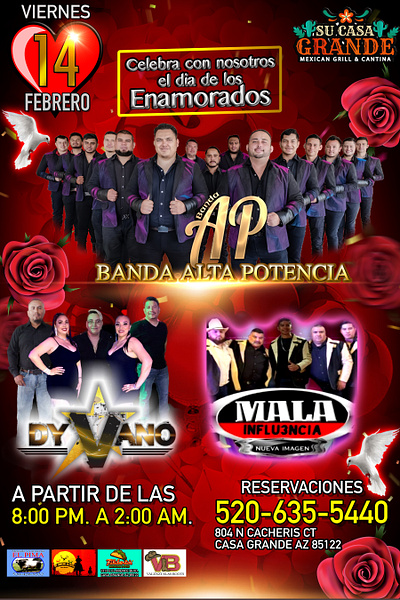 Flyer Casa Grande 14 de Febrero