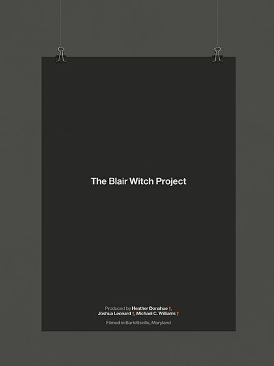 The Blair Witch Project | Typographical Project font graphics horror movie poster sans serif simple text typography words