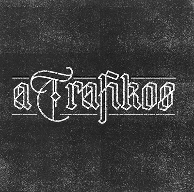 a Trafikos gothic letter lettering vector