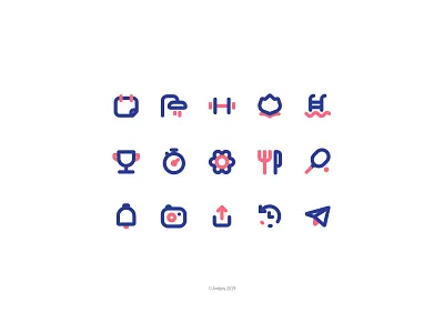 Andjoy Icons Set calendar camera gym icons iconset lunch notifications send service share sport swimming wellness
