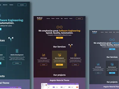 Radical loop concepts beautiful design landing landing page ui ui design user interface ux ux design web web banner web desgin web design website