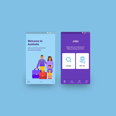 Echo mobile application andoid app australia connecting echo illustration mobile application mobileapp refugees ui uiux ux