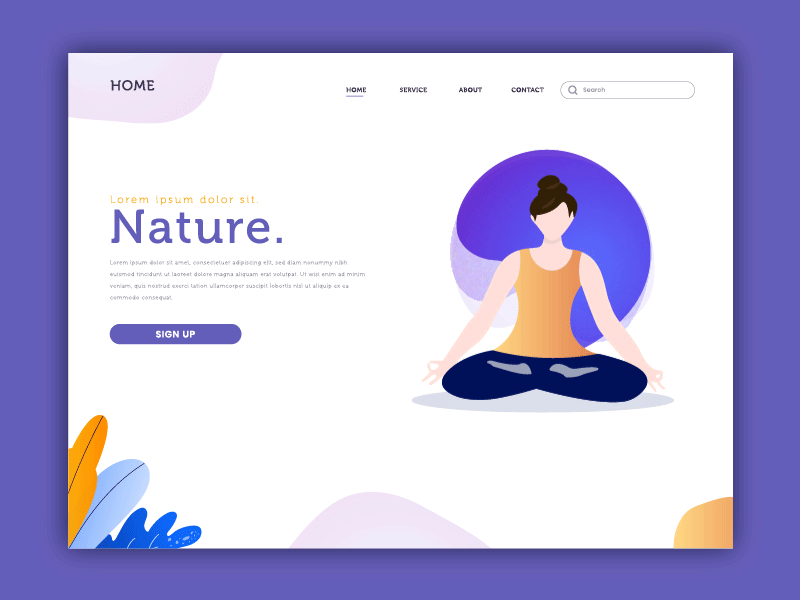 Yoga illustrator uidesign