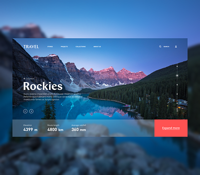 Rockies animations card design graphics interaction movie travel travelweb ui vector web