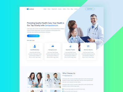 GoldMedi - Medical Health Care and Doctors Clinic HTML Template clinic creative design dental care dental clinic doctor profile doctors hospital landing page medica medicine minimalist patient website design