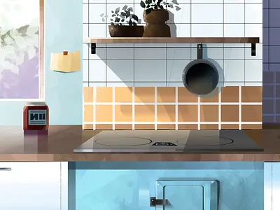 Kitchen creative design illustration inspiration