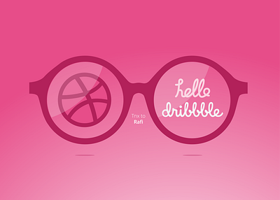 Hello Dribbble illustration vector