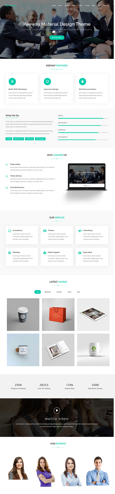 Keeway - Digital Agency One page WordPress Theme onepage wordpress theme wordpress theme