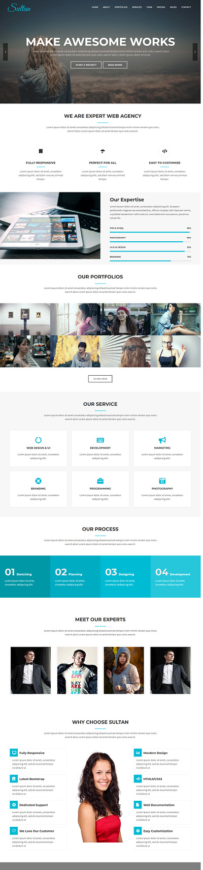 Sultan - One Page Business WordPress Theme landing page wordpress theme wordpress theme