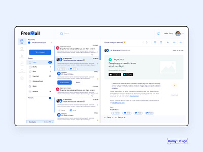 Free Mail app dashboard desktop e mail inbox mail message message app ui web webmail