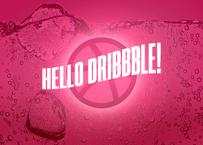 A Fresh Welcome - Hello Dribbble! adobe adobe illustrator bubbles design first first shots firstshot fresh freshness hello hello dribbble hello world illustration illustrator photoshop soda sparkling summer typography vector