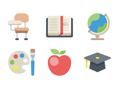 Education set education icons