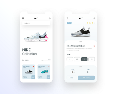 Concept online store for Nike app concept createdonthate creative ecommerce app mobile mobile design mobile shop mobile ui nike online shop ui ux