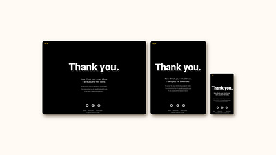 thank you page for FrontEnd30 website / UI design branding thank you page ui ui design web design